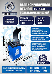 Комплект TS-21 Станок шиномонтажный 11-20"+ TS-450 Балансировочный стенд для легковых авто